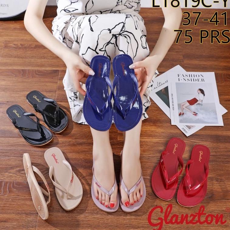 Sandal Jepit Wanita Glanzton L1819-V Sandal Jelly Jepit Flat Glossy "SIP.18Oc22p"