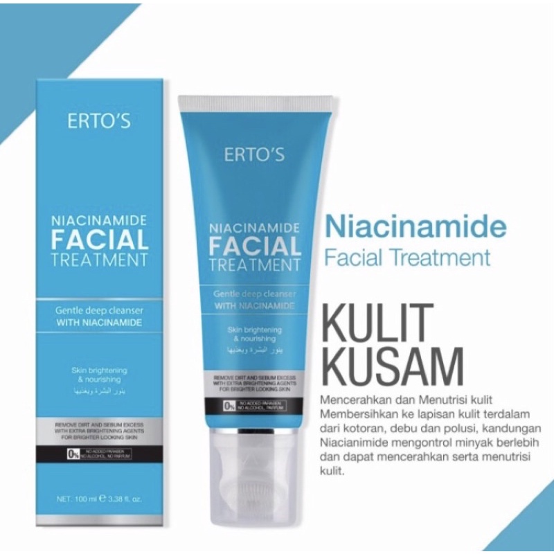 Erto's Facial Treatment New Series / Facial Wash Ertos Niacinimide Astaxanthin Hyaluronic Retinol KEMASAN BARU