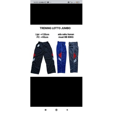 Training Adidas lotto Tebal Pria Jumbo