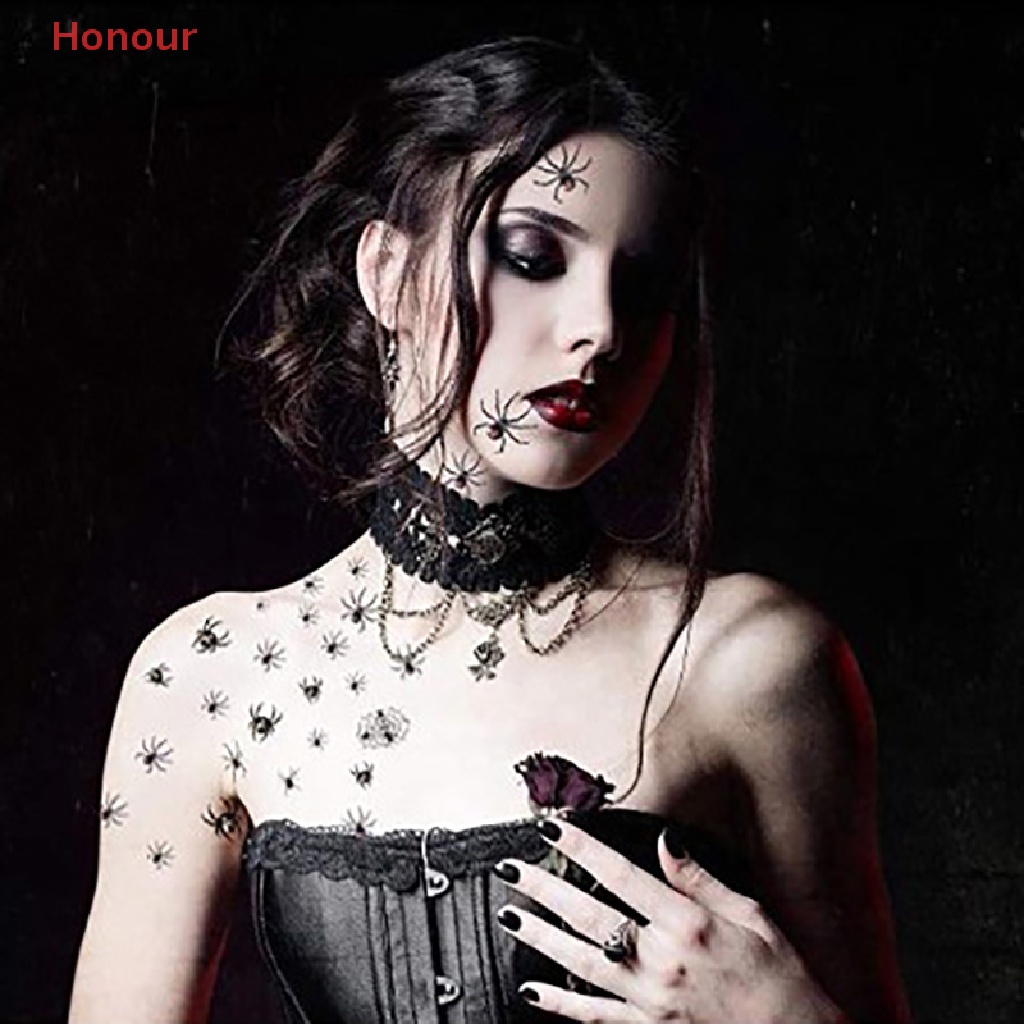 Image of (Honor) 10 Lembar / Set Stiker Tattoo Sementara Motif Luka Darah / Laba-Laba / Vampire Untuk Cosplay Halloween #6