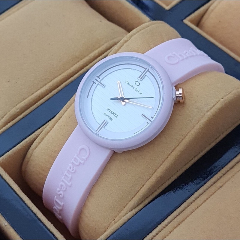 jam tangan wanita charles delon original anti air + BOX