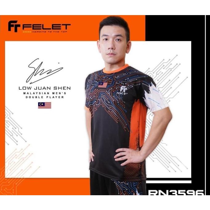 TERLARIS BAJU BADMINTON FELET RN 3596 ORIGINAL