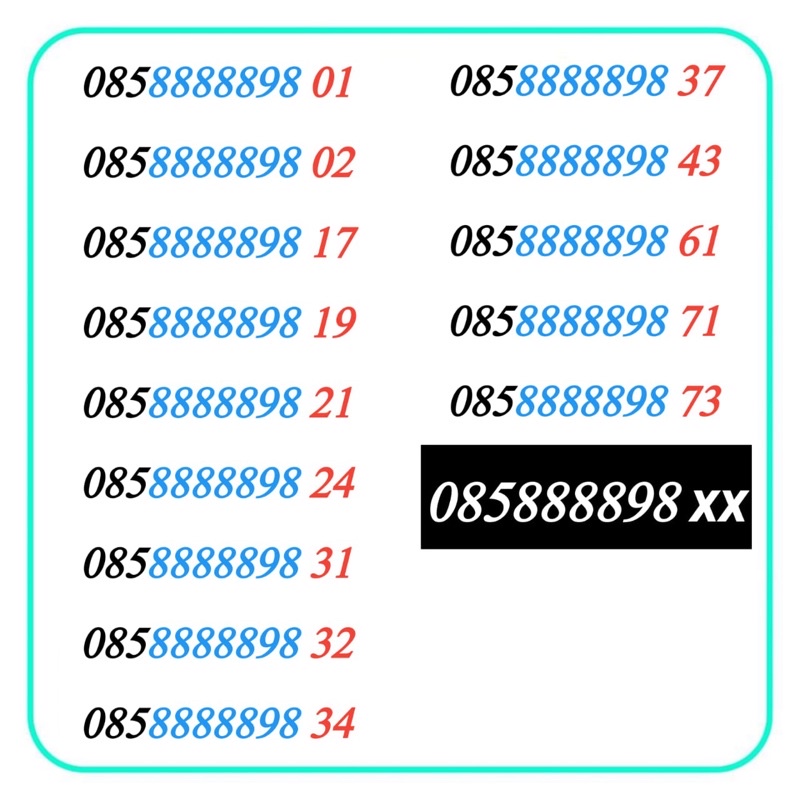 NOMER CANTIK INDOSAT OOREDOO