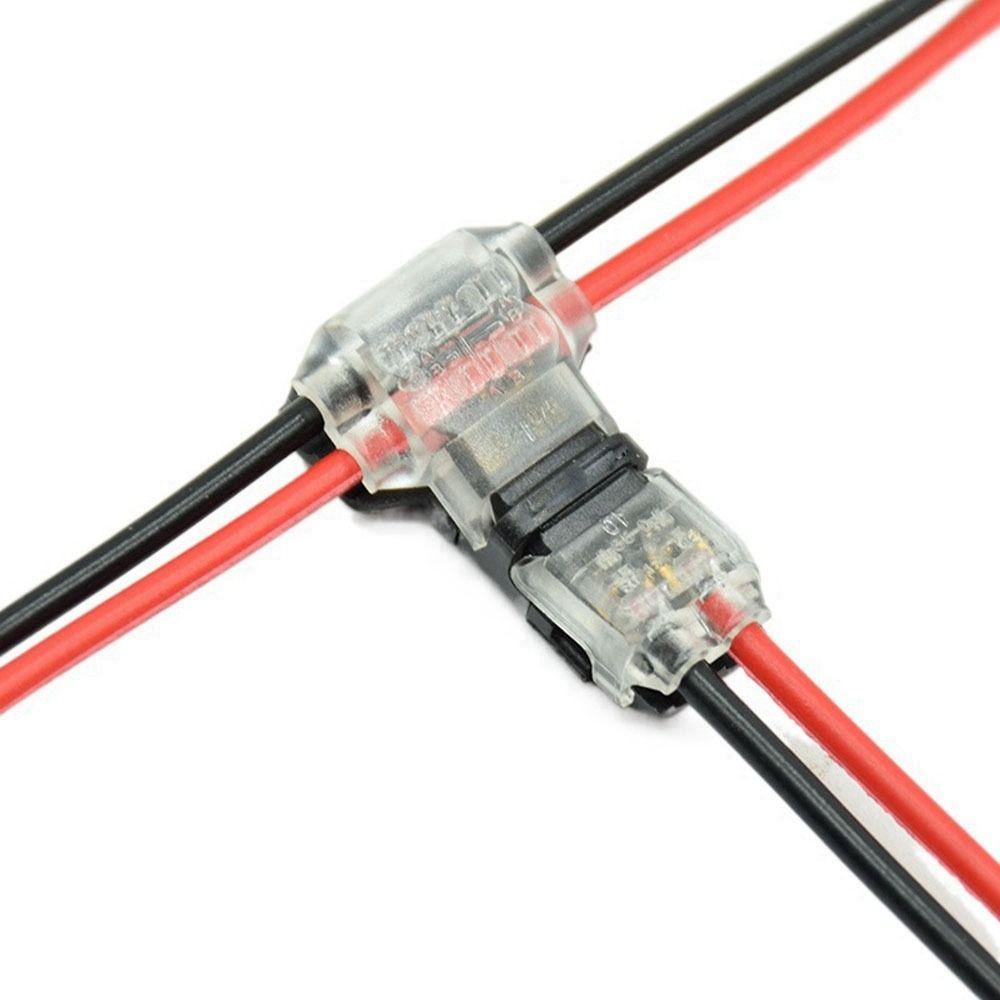 Lanfy Wire Wiring Connector Universal 2pin 2arah Pluggable Safe T Shape Conductor Terminal Block