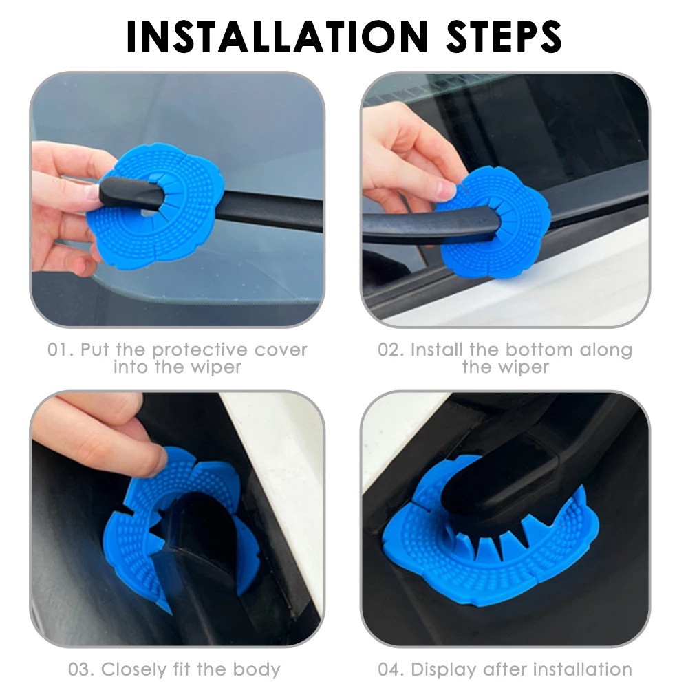 2pcs Cover Pelindung Wiper Kaca Depan Mobil Universal Anti Debu