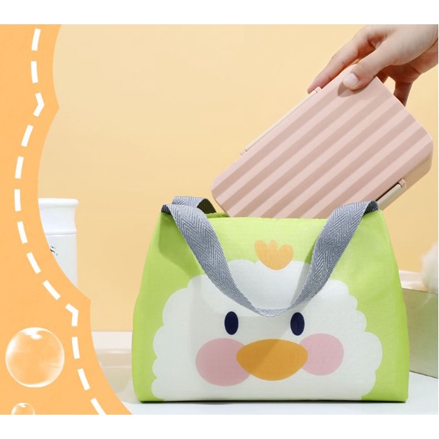 Tas Bekal Makan Motif Lucu Dengan Lapisan Insulasi Alumunium Foil Lunch Bag - TM024