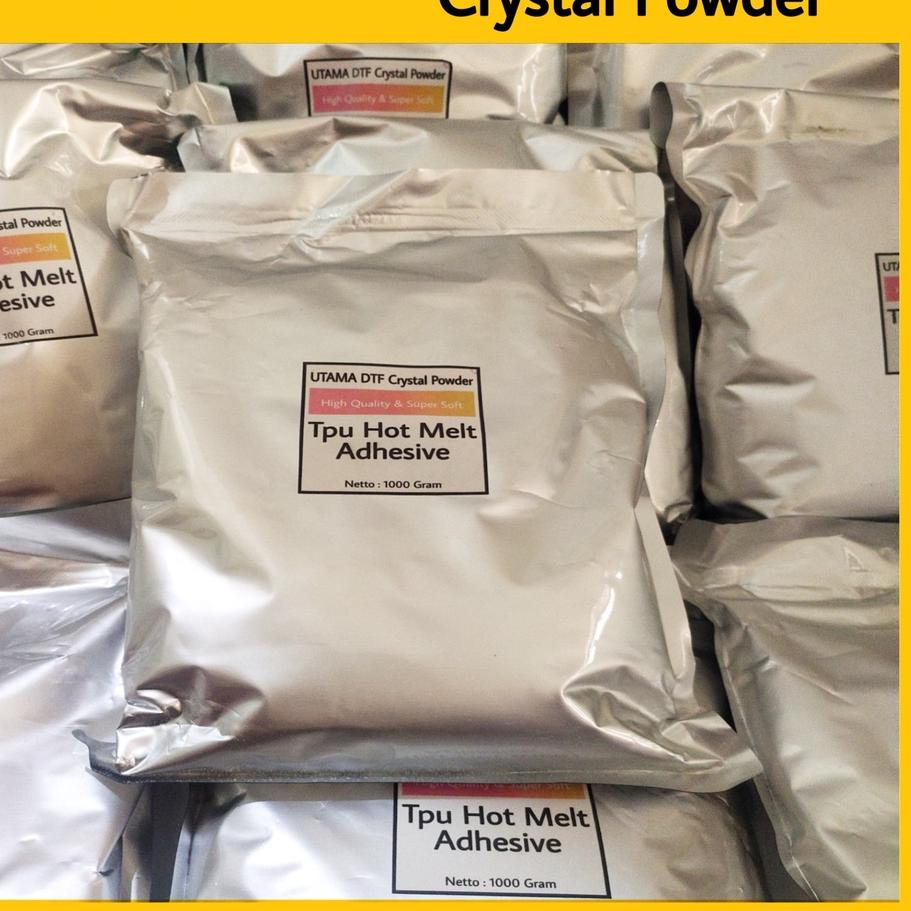 

Limited TPU Melt Adhesive Powder Sablon DTF / Bubuk Transfer PET Film 1 Kg ~