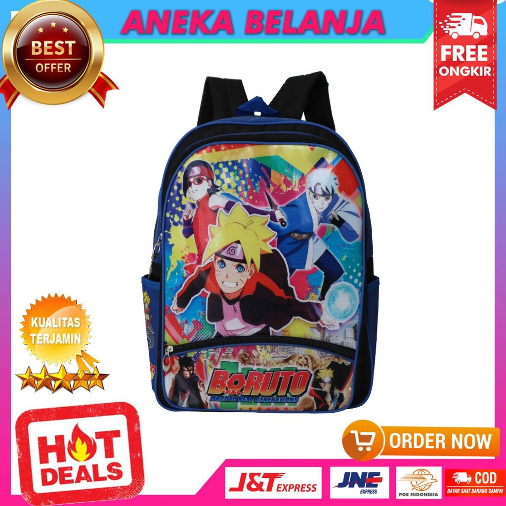 Tas Anak Sekolah TK SD Gambar Naruto Terbaru Backpack Kecil Murah