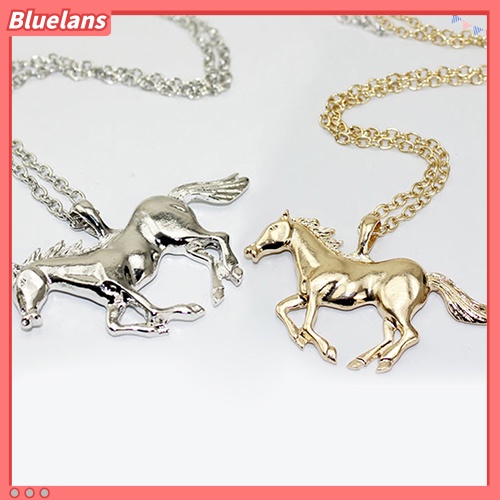 Bluelans Women Luxury Running Horse Pendant Long Sweater Chain Necklace Fashion Jewelry