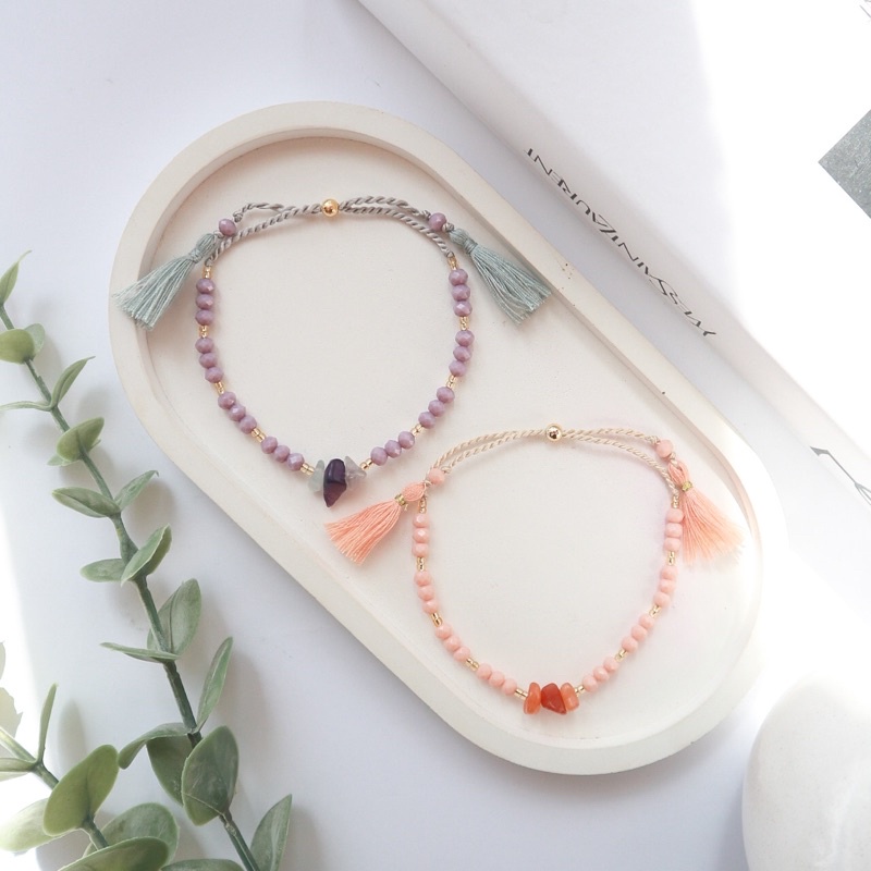 Tamana Bracelet / Gelang Batu Alam / Gelang Tali / Gelang Wanita / Gelang Tipis