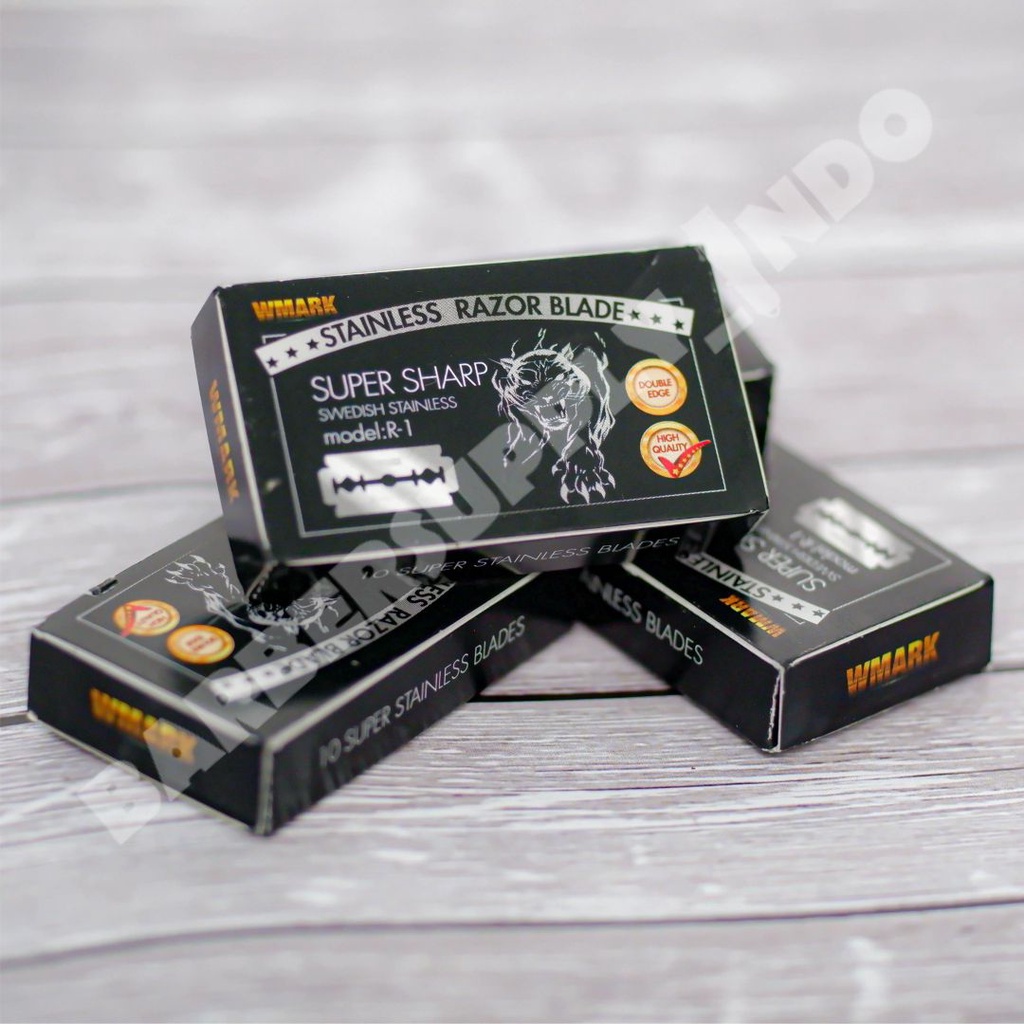 PISAU SILET RAZOR WMARK R-1 BARBER PANGKAS SALON ISI 100PCS SILET