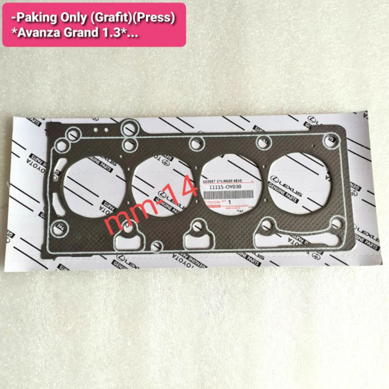 PAKING ONLY GRAND NEW AVANZA GASKET CYLINDER HEAD AVANZA GRAND NEW 1.3CC