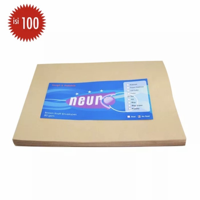 

Diskon Neuro Amplop Cokelat A4 (1 Pack Isi 100 Lembar) Trendi