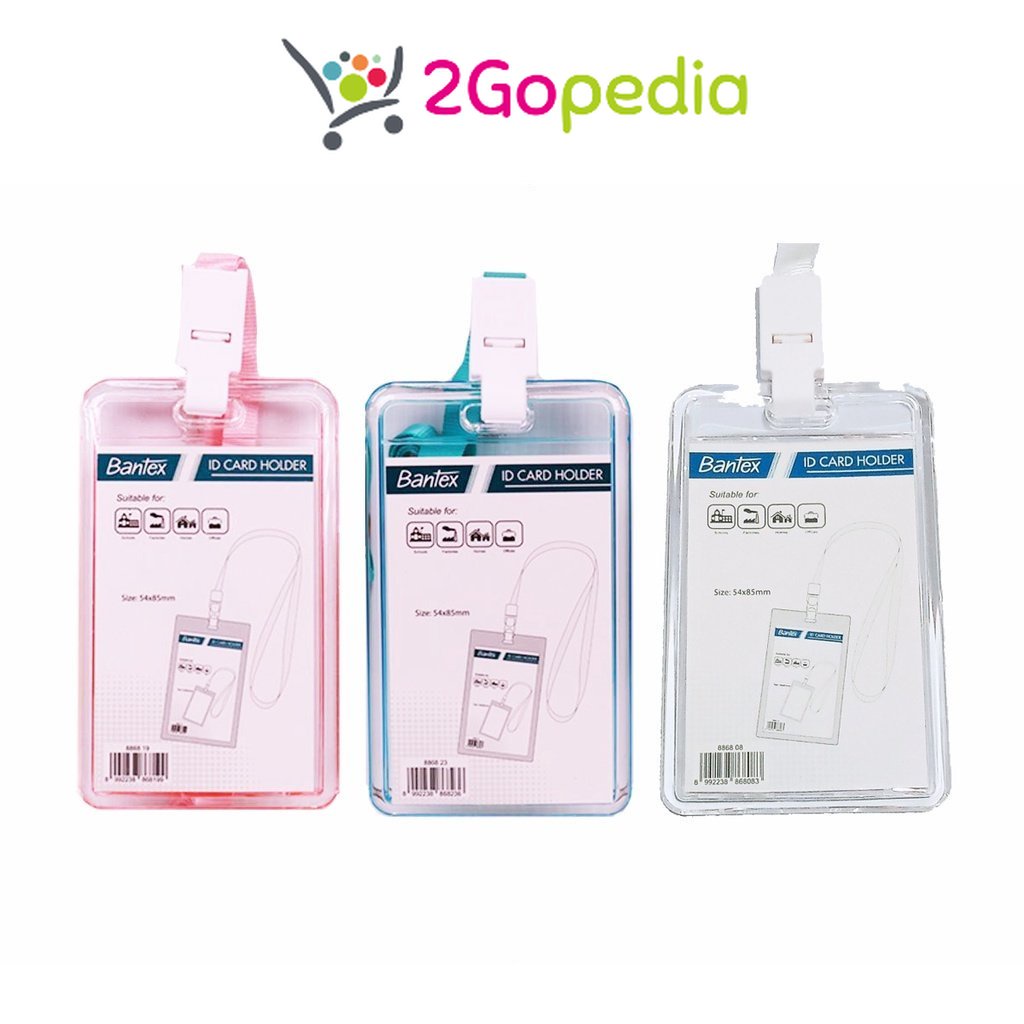 

Name Tag Bantex Transparent Id Card Holder Ladyard Portrait 8868 Grosir Murah Atk