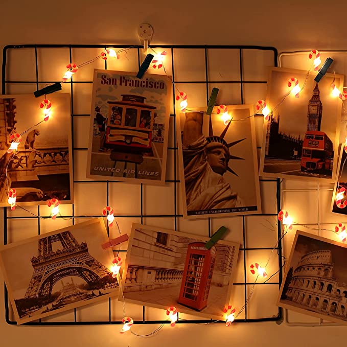 Lampu String LED Bentuk Permen Untuk Dekorasi Pohon Natal