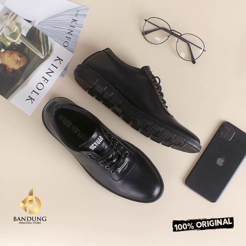 ORIGINAL - Oxford FULL BLACK Terbaru | Sepatu Formal Pria Pantofel Hitam Kulit Stylish Premium | Sepatu Distro Mils Premium Exclusive Modern | Sepatu Casual Santai Kerja Kantor Series Street