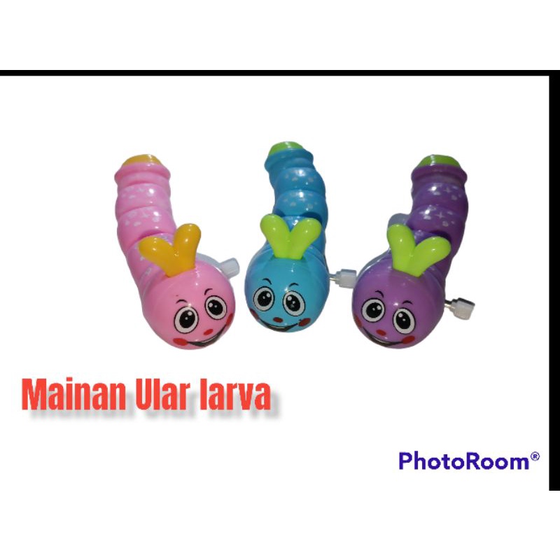 1 pcs mainan ulat larva/mainan ulat di putar bisa jalan