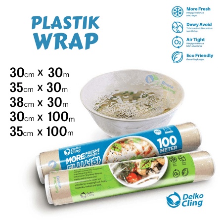 PLASTIK DELKO CLING - FOOD WRAP WRAPPING - PEMBUNGKUS MAKANAN CLING WRAP