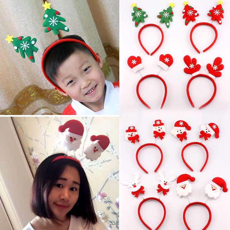 BANDO Natal Rusa Bulu Bando Rusa Merah Kado Christmas Deer Headband