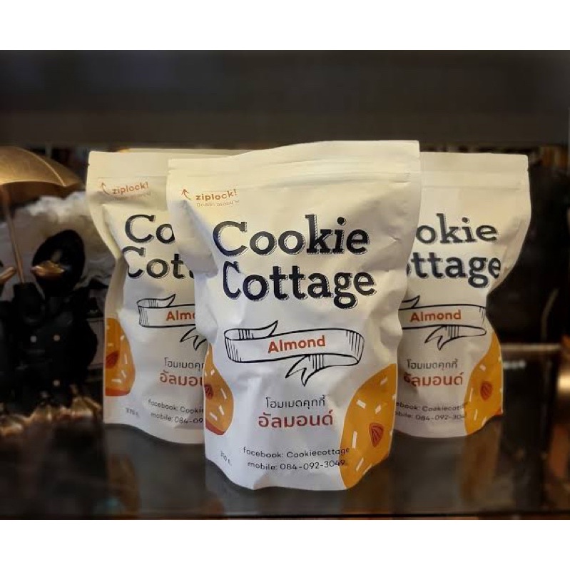 

READY STOCK COOKIE COTTAGE ALMOND THAILAND BKK 370gram zip lock