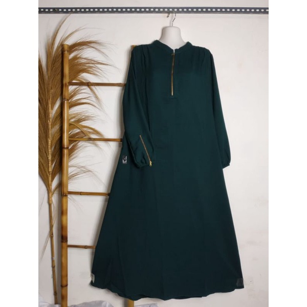 ABAYA META KHADIJAH BY ANNASHIHAH ABAYA SIMPLE GAMIS CASUAL ABAYA FASHION MUSLIM MUSLIMAH ZIPPER