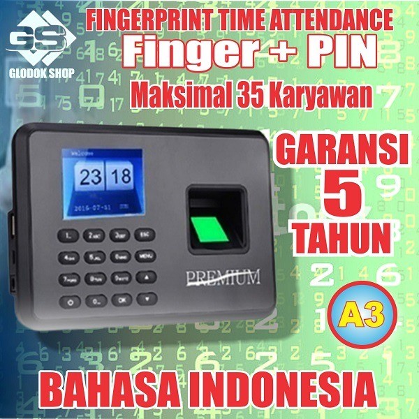 

Termurah Mesin Absen / Mesin Absensi / Sidik Jari A3 Termurah