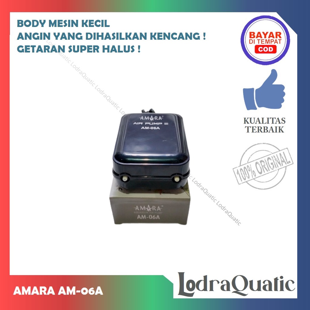 {AMARA AM-06A} AERATOR DUA LUBANG AMARA AM-06A SILENT MESIN OKSIGEN TIDAK BERISIK MESIN GELEMBUNG DUA LUBANG AMARA AM-06A TIDAK BERISIK POMPA UDARA FILTER AQUARIUM AERATOR AMARA AM-06A POMPA AQUARIUM AERATOR KOLAM AERATOR 2 LUBANG