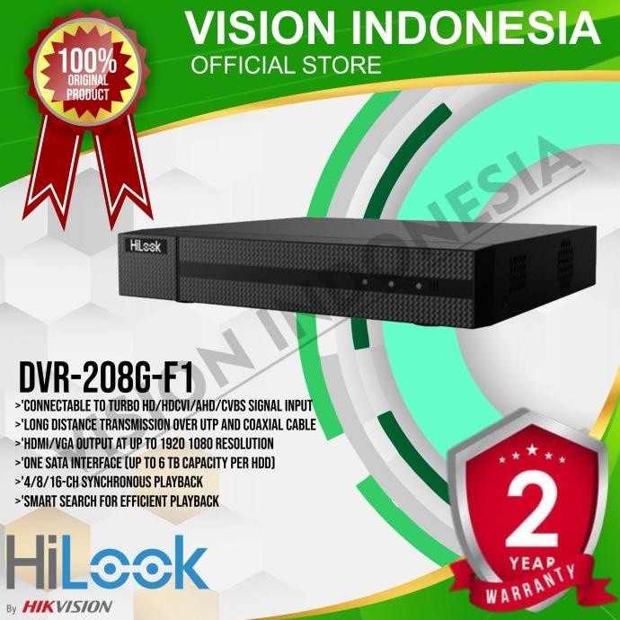 DVR HILOOK Hikvision 8CH / 8 CHANNEL 1080P DVR-208G-F1