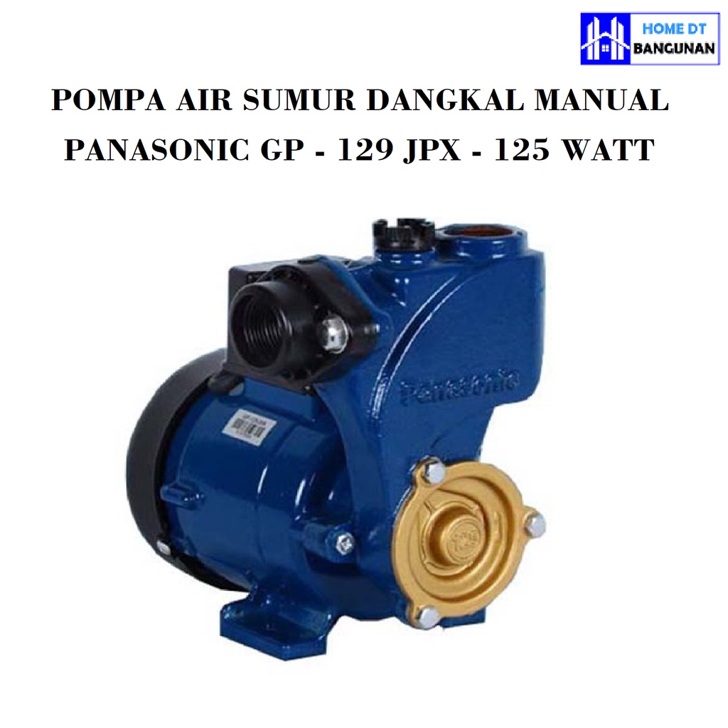 Panasonic GP129JPX – Pompa Air Water Pump Non Auto GP-129-JPX - Pompa Air Sumur Dangkal Manual GP 12