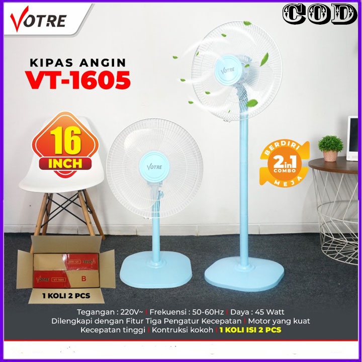 Kipas Angin Votre VT 1605 BERGARANSI RESMI