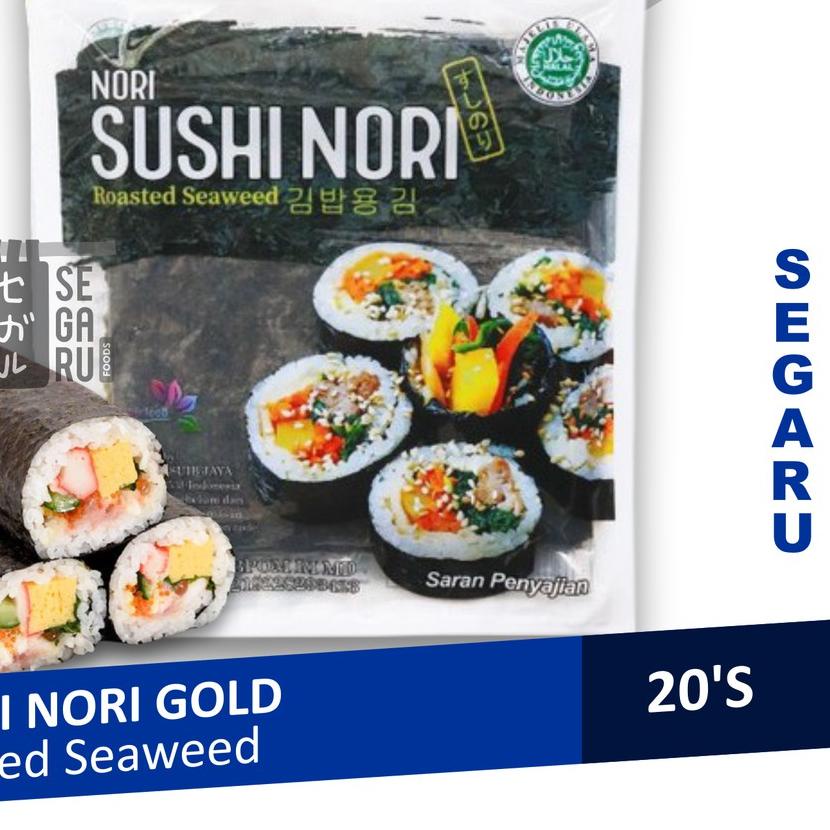 

limited Edition✔️Sushi Nori Sheet Gold 20 Lembar | Sushi Roasted Rumput Laut Halal MUI|RA9