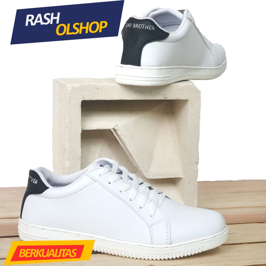 Sepatu Sneakers Low Putih Sneakers Pria Full White