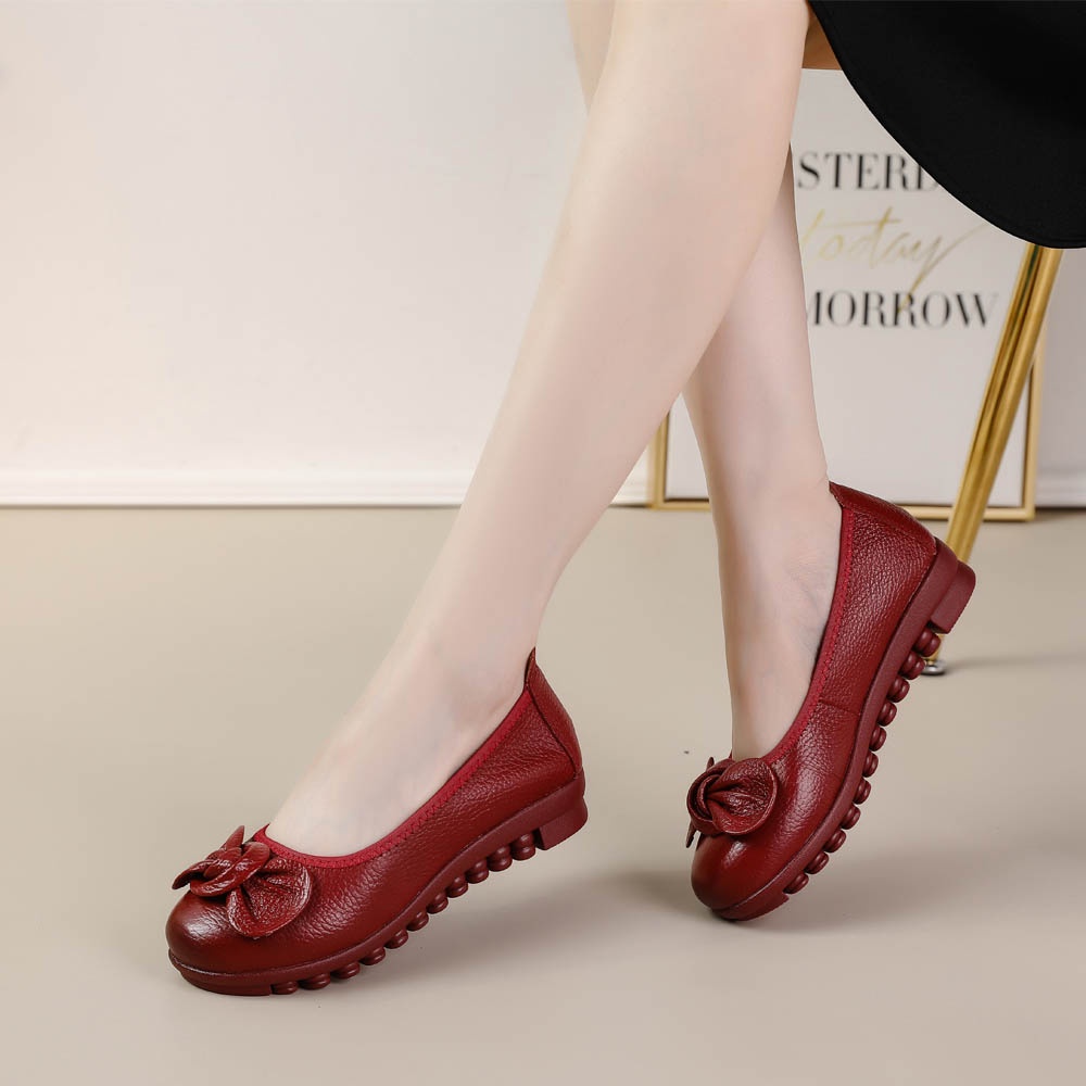 Sepatu  pita woman  / clarkts flat wanita kulit asli /Sepatu Wanita melati