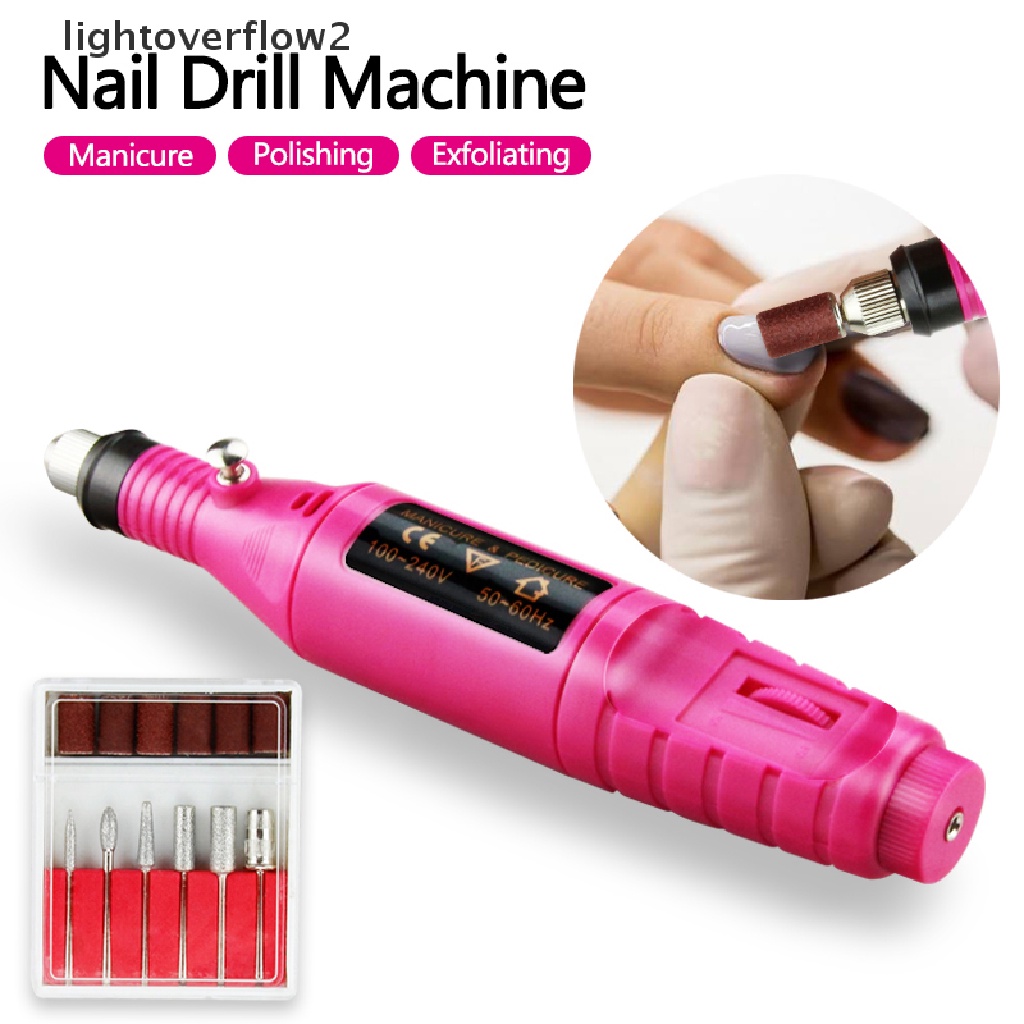 (lightoverflow2) Mesin Kikir Kuku Elektrik Portable Untuk Manicure / Pedicure