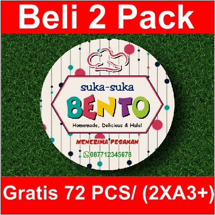 

STIKER LABEL PRODUK LINGKARAN "BENTO
