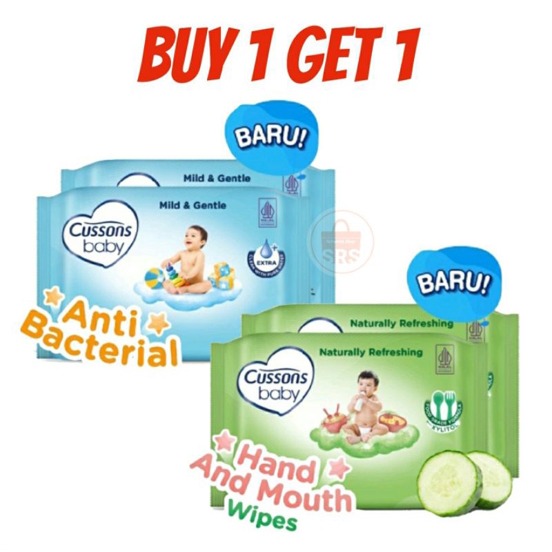 BUY 1 GET 1 Cussons Baby Wipes 50s | My Baby Tisu Basah Bayi | Tisue Baby Wipes CUSSONS (B1G1 45s)