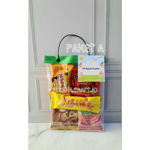 Bingkisan ulang tahun anak/snack ulang tahun anak/ souvenir snack anak FREE KARTU/paket hemat snack anak