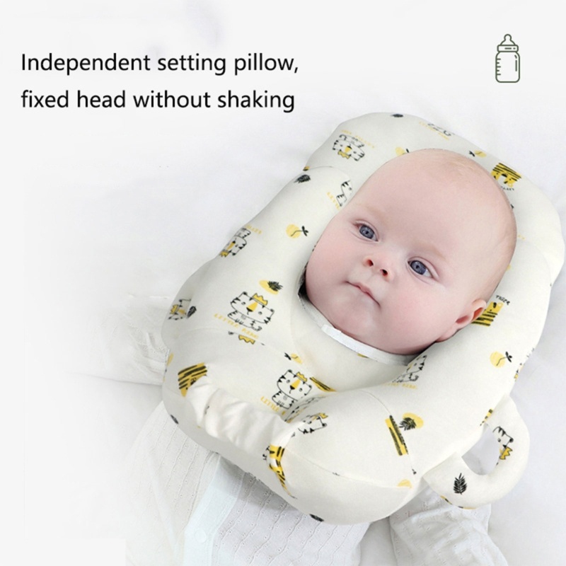 Mary 2-in-1 Bantal Makan Bayi U-shaped Breathable Pillow Mencegah Dilepas Breast Feeding Pillow Dengan Holder Botol