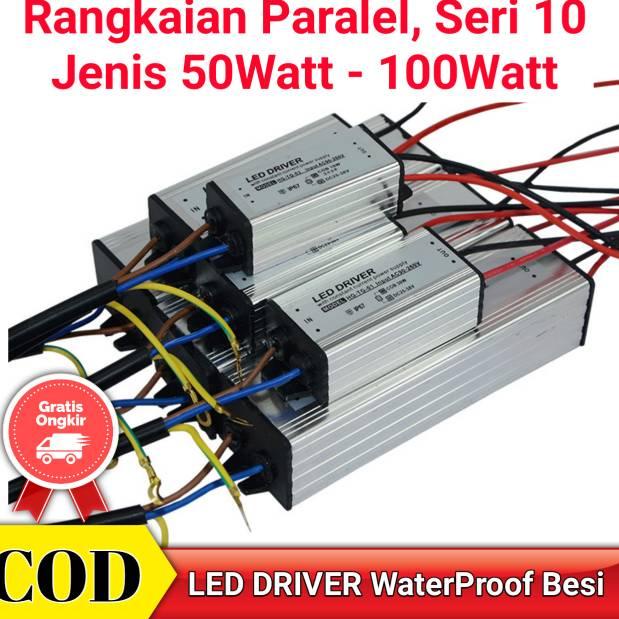 LED DRIVER 50 Watt ~ 120 Watt Casing Besi WATERPROOF ‣ DMK.18Oc22ᴬ