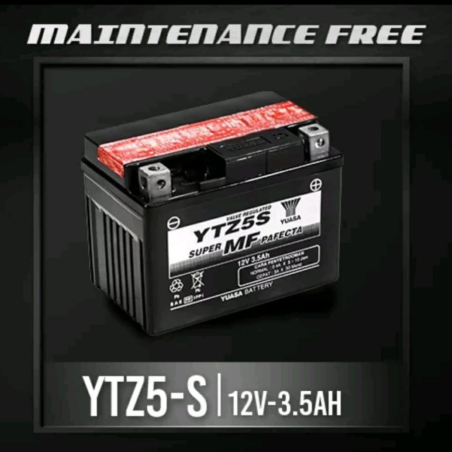 Aki Yuasa YTZ5S Motor Kharisma Kirana Blade Supra X 125 Absolute Revo Mega Pro CS1 Verza
