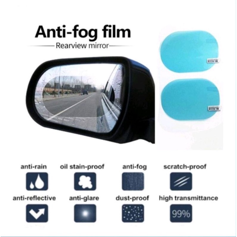 US201 Anti Fog Kaca Film Besar Oval Spion Mobil Anti Embun Hujan By Toko Haji Usman