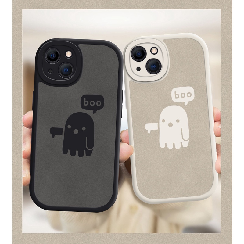 Soft Case Motif Hantu Untuk iPhone 6 7 8 Plus X XR Xs 11 Pro Max 14 / 13 / 12 / 11 Pro Max