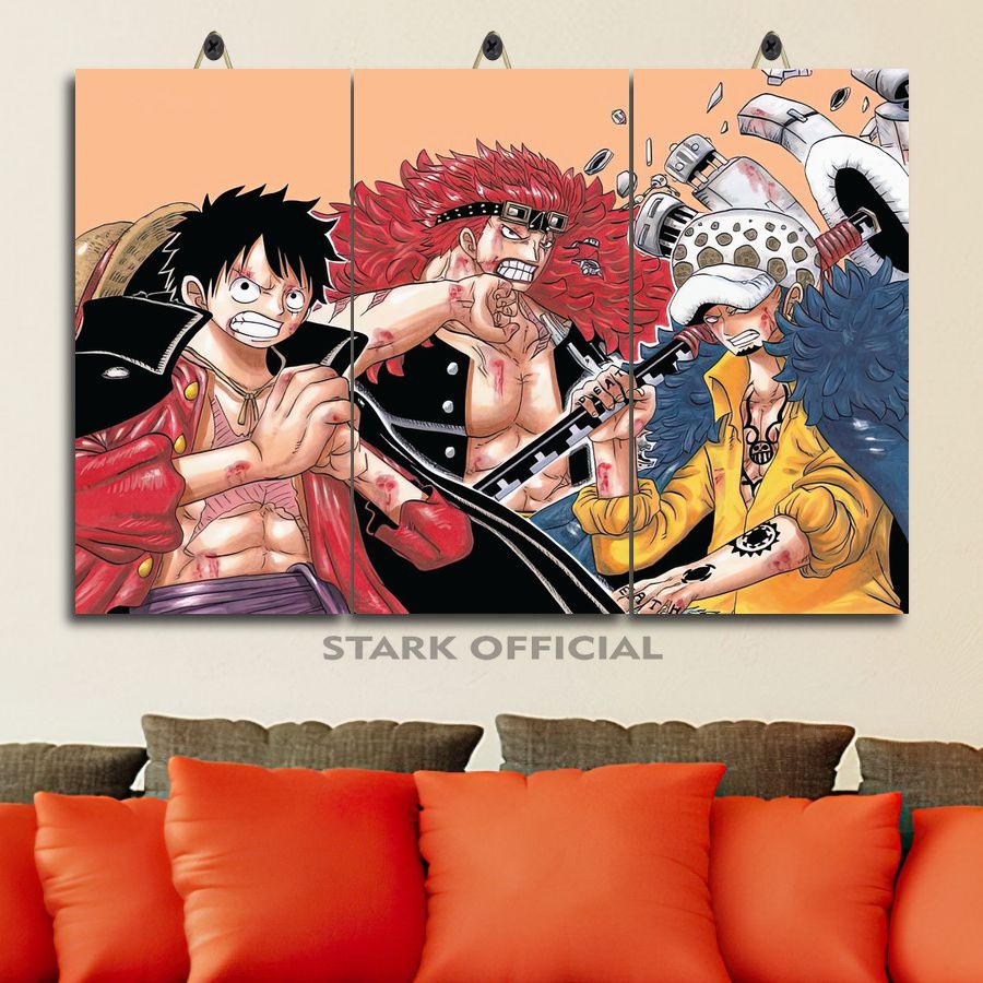 41-60 DEKORASI RUANG TAMU KARAKTER ONE PIECE 45X30 MULTI PANEL 7IX3V/UJ9EB/ HIASAN DINDING MURAH ONE