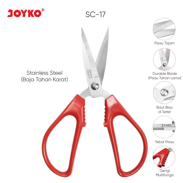 

Pemotong Scissors Gunting Joyko Sc-17