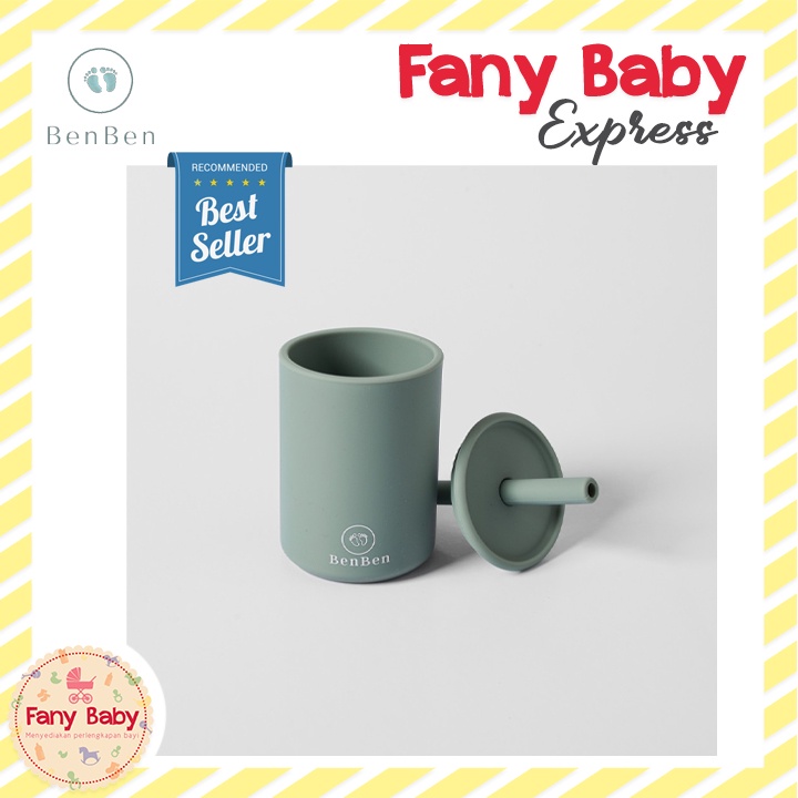 BENBEN SILICONE CUP SET WITH STRAW