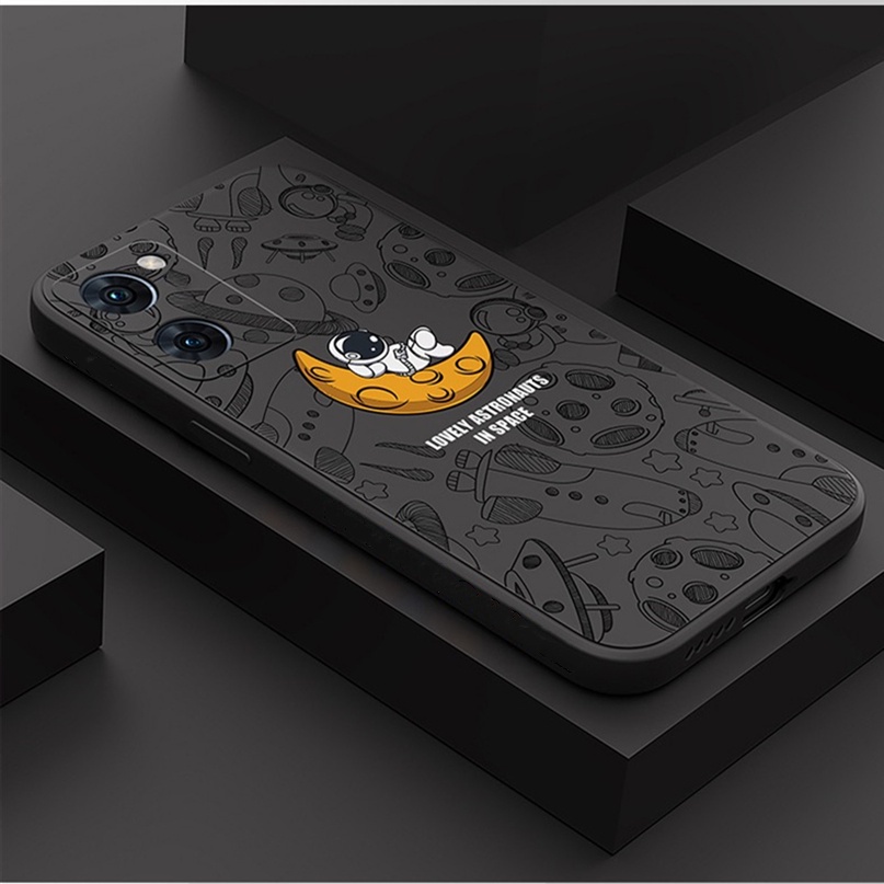 Casing VIVO Y36 Y16 2022 Y22 Y35 Y15S Y15A Y01 Y22S Y33S T1 Pro 5G V25e V25 5G V23e Y21T Y21A Y20i Y12S Y11 Y15 Y17 Y91C Case Lovely Astronot in Space Silikon Lembut Penutup Belakang BY