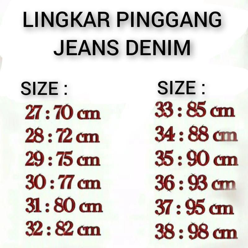 CELANA JEANS PANJANG STANDAR/REGULER FIT SIZE 27_32