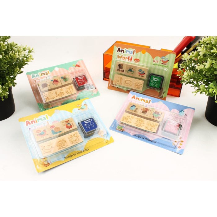 

Limited Wooden Stamp Animal World / Stampel Animal Set Sale!!!