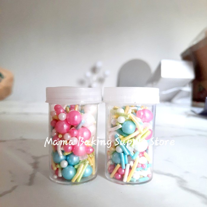 

Edible Sprinkle MIX COLOR Topping Hiasan Dekorasi Kue Cake Decor -+20g