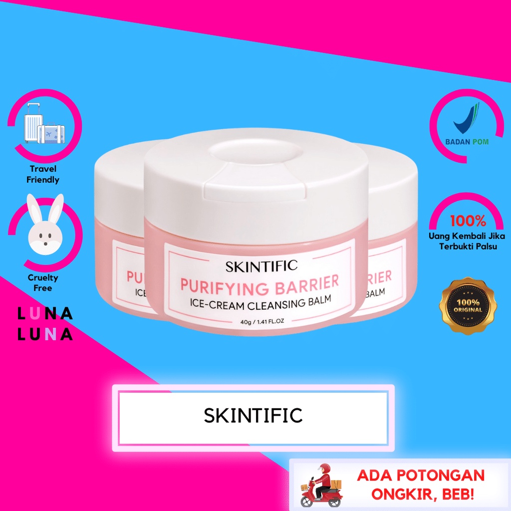 Jual Skintific Skintific Purifying Barrier Ice Cream Cleansing Balm Make Up Remover G